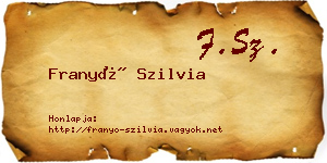 Franyó Szilvia névjegykártya