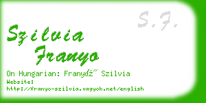 szilvia franyo business card