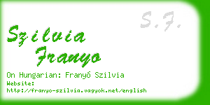 szilvia franyo business card